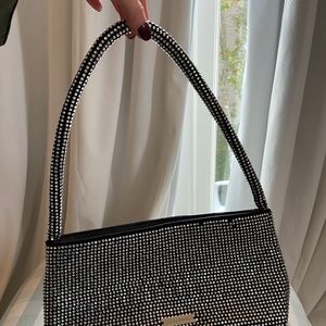 Loeffler Randall Marleigh Crystal-Embellished Satin Shoulder Bag